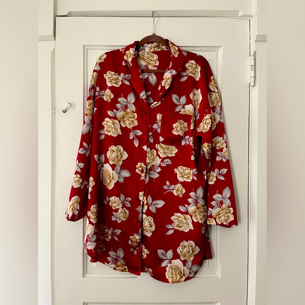 Silk Oversized Button Down